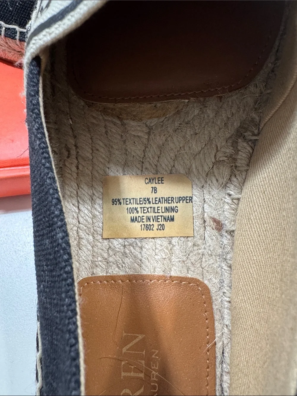 Laurent Ralph Lauren Black Canvas LRL Espadrille Flats